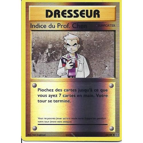 Carte Holo Reverse Indice Du Prof. Chen 84/108 - Xy Evolutions