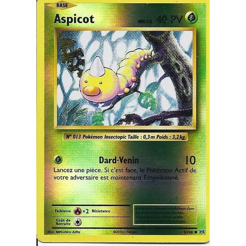 Carte Holographique Reverse Aspicot 5/108 - Xy Evolutions