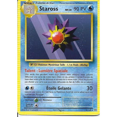 Carte Rare Staross  31/108 - Xy Evolutions