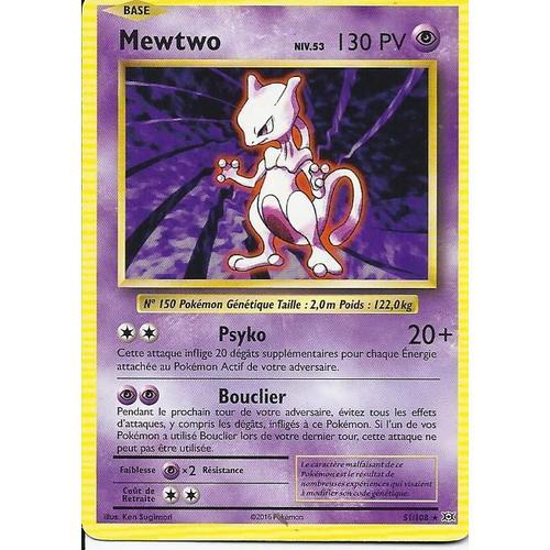 Carte Rare Mewtwo  51/108 - Xy Evolutions