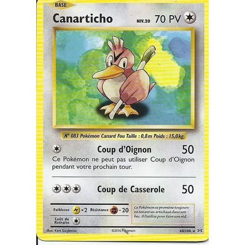 Carte Rare Canarticho  68/108 - Xy Evolutions