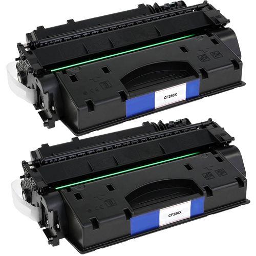 DOREE Compatible Cartouches de toner CF280X / 80X pour HP LaserJet Pro 400 M401 / MFP M425DN / MFP M425DW - Noir (Pack de 2)