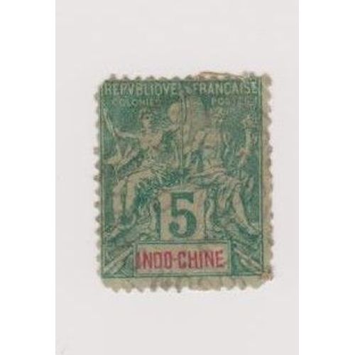 Timbre Indochine Colonie République Française Vers 1900 5
