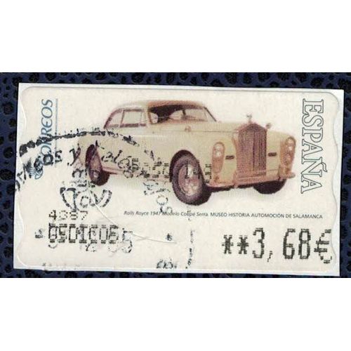 Espagne Vignette Voiture Rolls Royce Modèle Coupé Serra Sur Fragment Musée Salamanque