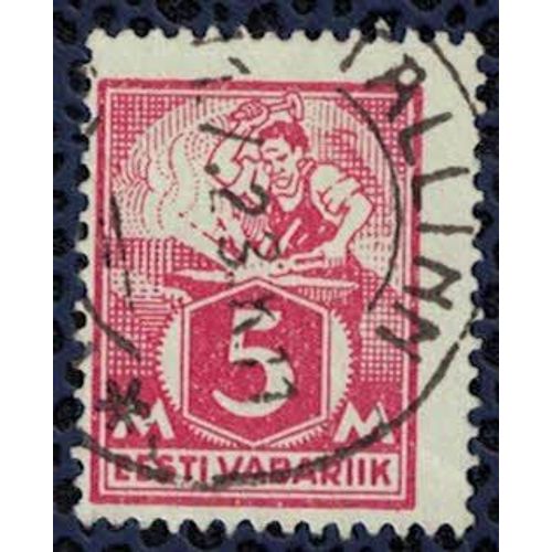 Estonie 1922 Oblitéré Rond Used Eesti Vabariik Métiers Smith Forgeron