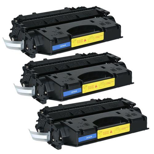 DOREE Cartouche Compatible de Toner pour CE505A 05A pour HP LaserJet P2030 P2035 P2035N P2050 P2055D P2055DN P2055X Imprimante - Noir, 2,300 feuilles, Lot de 3