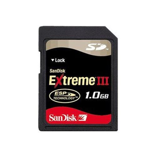 SanDisk Extreme III - Carte mémoire flash - 1 Go - SD
