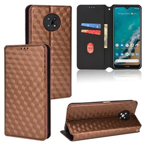 Étui Pour Nokia G50 Motif 3d Fermeture Magnétique Cuir Pu Portefeuille Titulaire De Fentes Pour Cartes - Le Brun