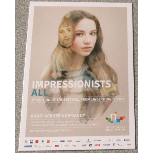 Carte Postale 10.5x15cm Présentant La 3ème Édition Du Festival Normandie Impressionniste 2016 