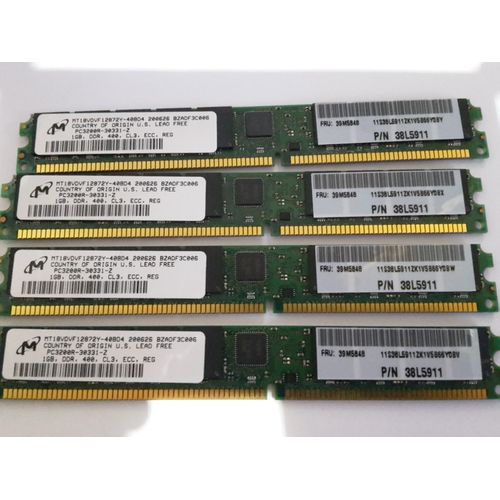 IBM 38L5911 - Mémoire - 1 Go - PC3200 - DDR - 400 MHz - DIMM 184 Broches - ECC Registered - CL3