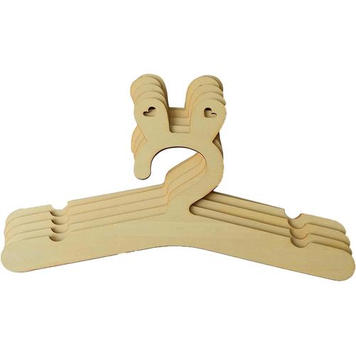 Lot De 5 Cintre Pour Bébé, Bébé Scintre Antidérapant, Cintre En Bois Enfants, Pour Les Poupée, Enfants, Bébés (Oreilles De Lapin, 30 X 16cm)