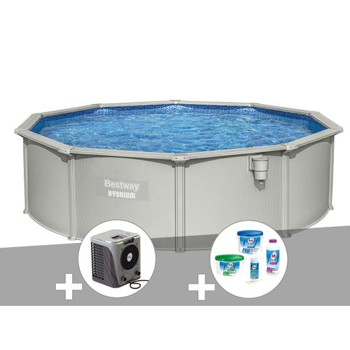 Kit piscine acier ronde Bestway Hydrium 4,60 x 1,20 cm + Kit de traitement au chlore + Pompe à chaleur