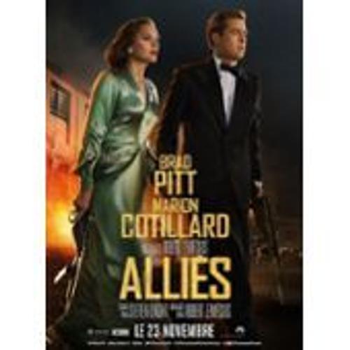 Alliés - Allied - Robert Zemeckis - Brad Pitt - Marion Cotillard - Affiche De Cinéma Pliée 120x160 Cm