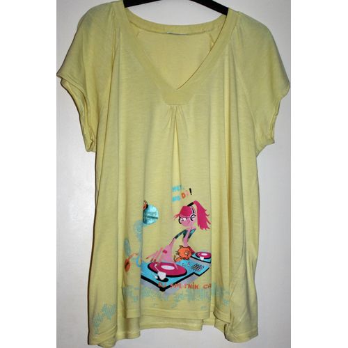 Top Etam 44 Jaune Canari