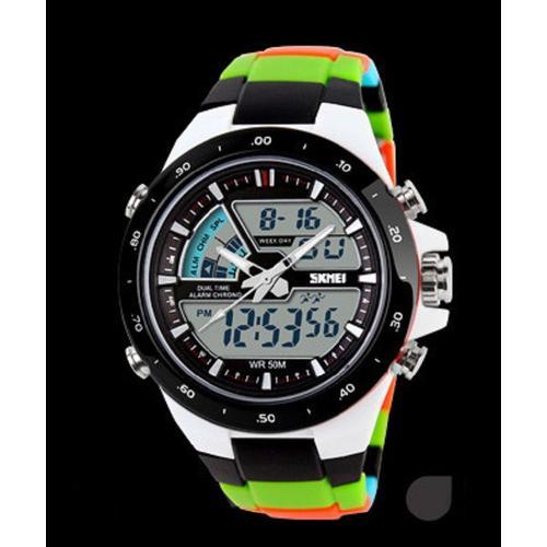 Montre Sport Analogique Et Numérique Bracelet Multicolore