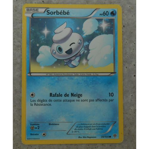 Carte Pokemon Tempete Plasma Sorbebe 35/135