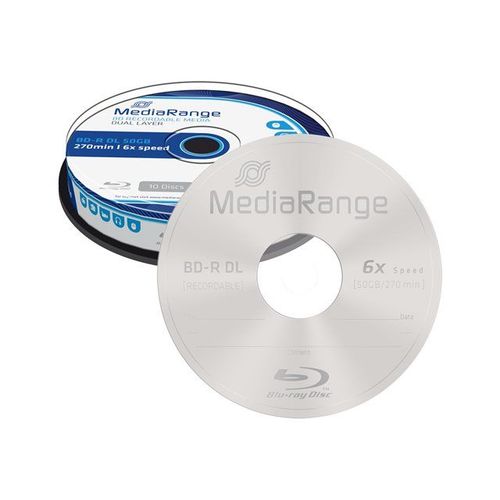 MediaRange - 10 x BD-R DL - 50 Go 6x - spindle