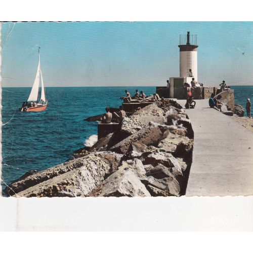 Carte Postale Ancienne : Valras-Plage ,Le Phare