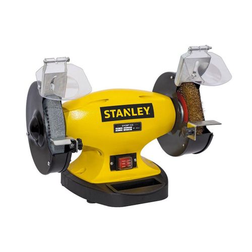 Touret à meuler 330W Meule et Brosse Ø150mm Base en fonte STANLEY