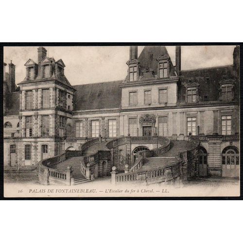 Carte Postale Ancienne, France, Seine Et Marne ( 77 ), Fontainebleau, Le Palais, L'escalier Du Fer À Cheval