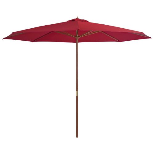 Parasol Avec Mât En Bois 350 Cm Bordeaux Helloshop26 02_0008128