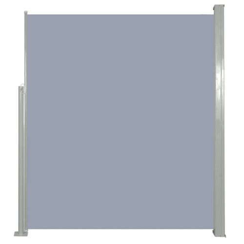 Auvent Paravent Store Brise-Vue Latéral Rétractable De Patio Jardin Terrasse Balcon Protection Visuelle Écran 160 X 500 Cm Gris Helloshop26 02_0007095