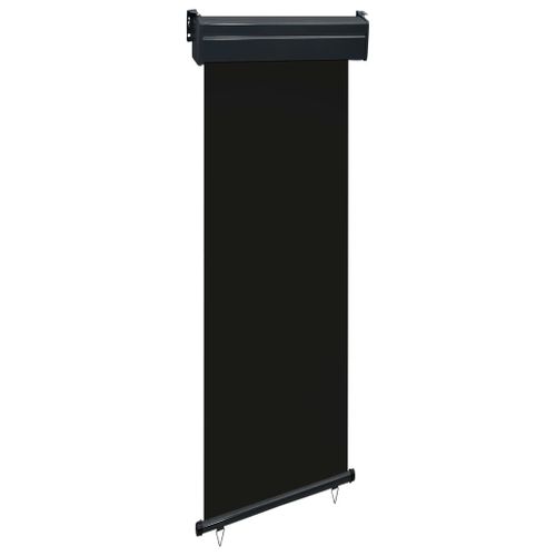 Auvent Paravent Store Brise-Vue Latéral Rétractable De Patio Jardin Terrasse Balcon Protection Visuelle Écran 60 X 250 Cm Noir Helloshop26 02_0007036