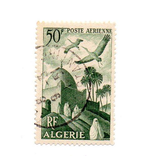 Algérie- 1 Timbre Oblitéré- Poste Aérienne- Faciale 50f- Année 1949