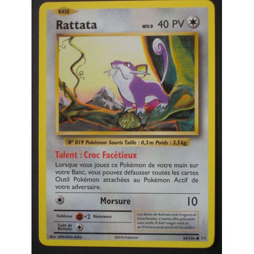 Pokémon - 66/108 - Rattata Niv.9 - Xy - Evolutions - Commune