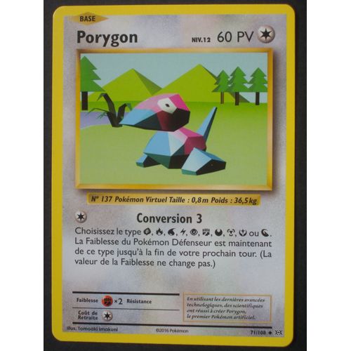 Carte De La Série Évolutions Porygon 71/108