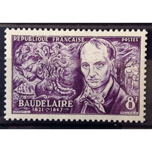 France - Baudelaire 8f Violet (Impeccable N° 908) Neuf** Luxe - Année 1951 - N12982