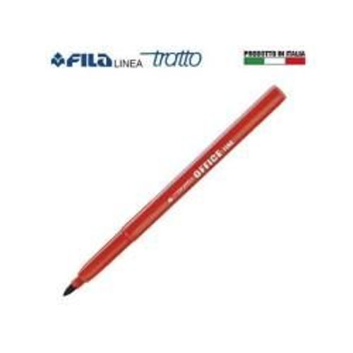 Tratto Office Fine - Feutres - Pour Bois, Carton - Rouge - Encre À L'eau - 0.7 Mm - Fin - Paquet De 12