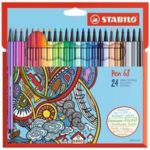 Stabilo Feutre Pen 68,  Étui En Carton De 24 Largeur...
