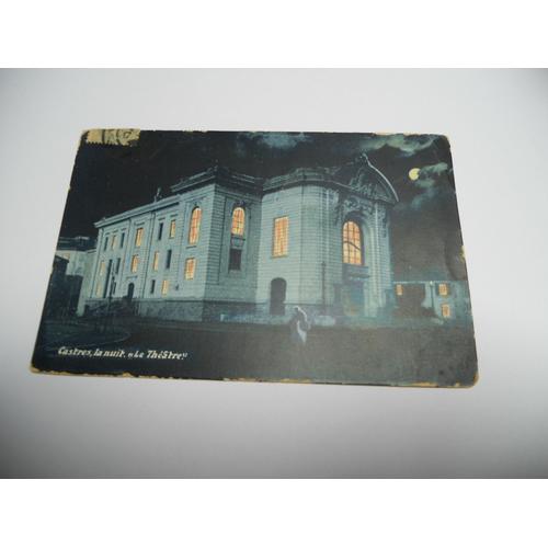 Dep 81 Tarn Carte Ancienne En Couleur De 1906 Castres La Nuit Le Theatre Edit Grand Bazar//////Be