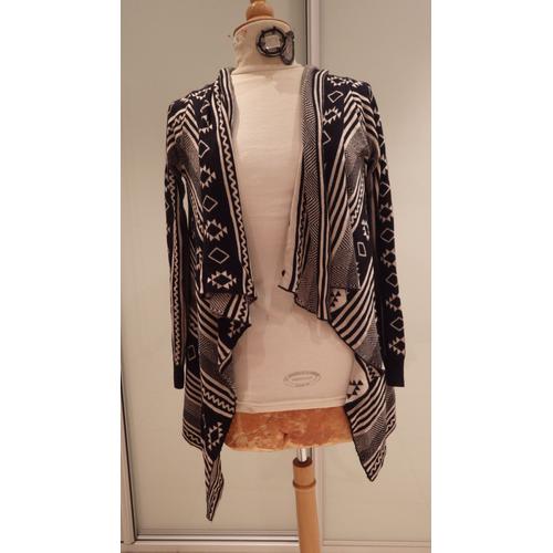 Gilet Noir/Blanc Forme Actuelle Emilie Collection M Multicolore 