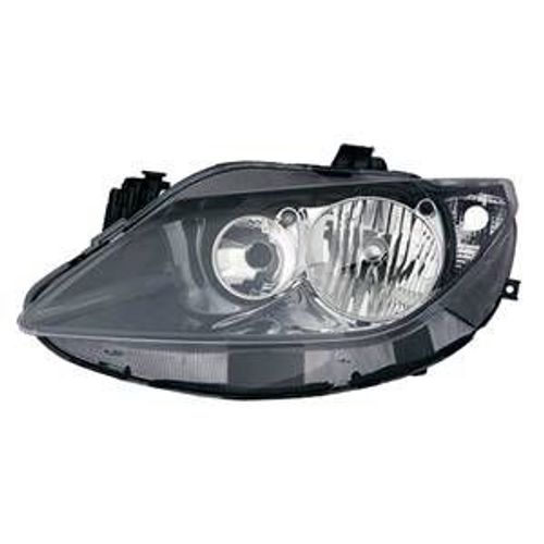Phare Optique Avant Gauche Pour Seat Ibiza Iv Phase 1, 2008-2012, H7+H7, Fond Noir, Neuf