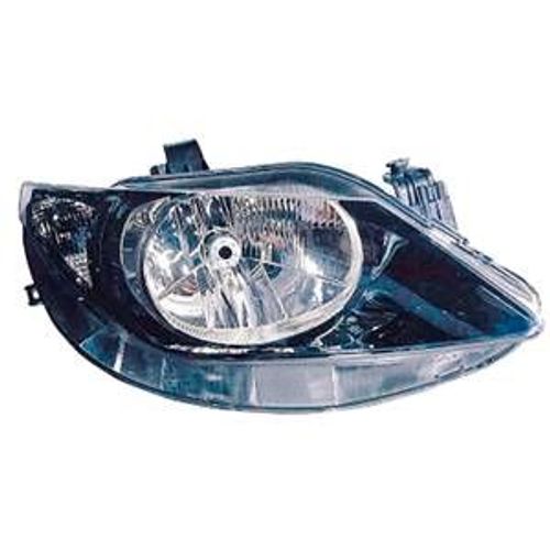 Phare Optique Avant Droit Pour Seat Ibiza Iv Phase 1, 2008-2012, H4, Fond Noir, Neuf