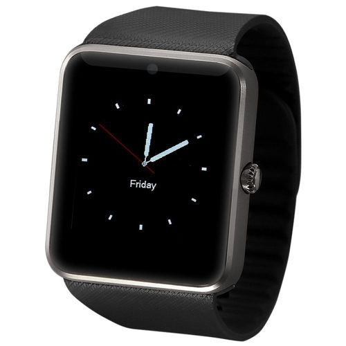 Cyuc Gt08 Montre Intelligente Téléphone Avec Mtk6261 Cpu Sleep Monitor Podomètre Appareil Photo Étanche Bluetooth Noir