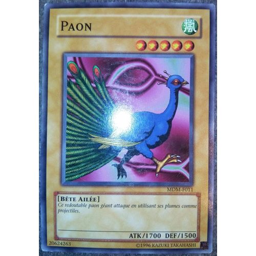 Carte Yu-Gi-Oh - Paon - Mdm-F011 Commune