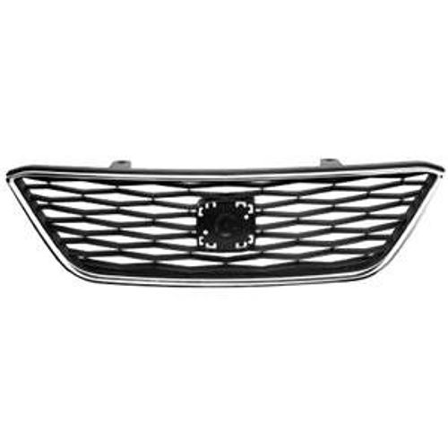 Grille De Calandre Supérieure Pour Seat Ibiza Iv Phase 2, 2012-2015, Noire, Contour Chromé, Neuve