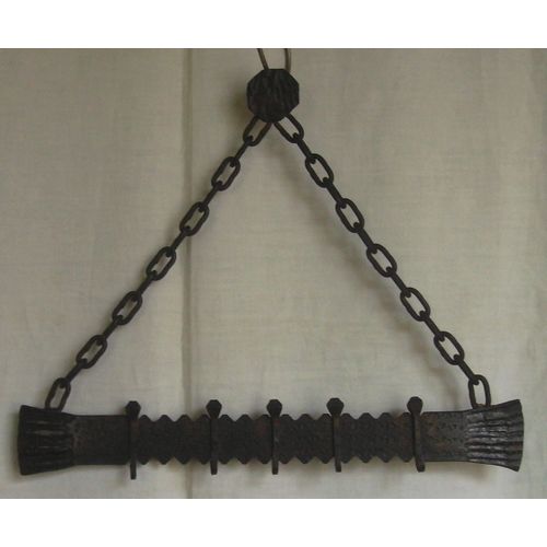 Ancien Porte-Clés / Porte-Clefs Métallique - 5 Crochets