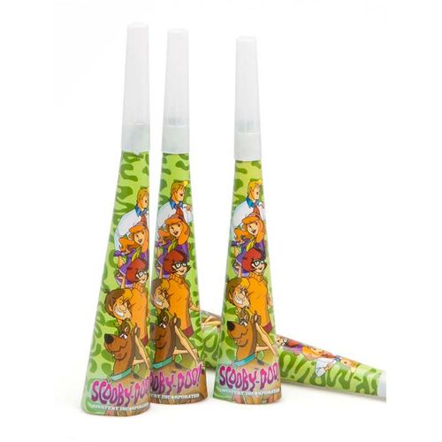 4 Cornets De Fête 20 Cm Scooby Doo Taille Unique
