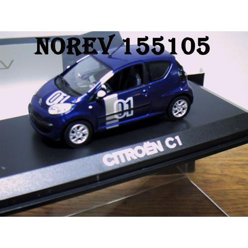 Citroën C1 Bleue Foncée Chrono Voiture Miniature 143 Nor155105-Norev
