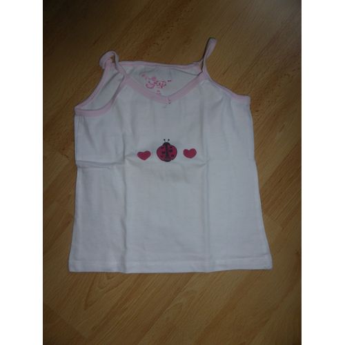 Caraco Gap Petite Chemise À Bretelles Coton 4 Ans Blanc