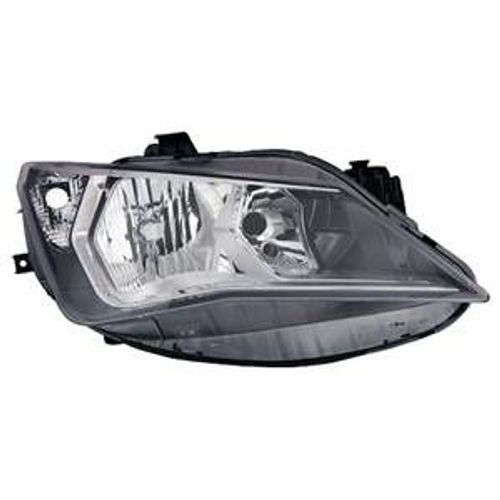 Phare Optique Avant Droit Pour Seat Ibiza Iv Phase 2, 2012-2015, H7+H7, Fond Chromé, Neuf
