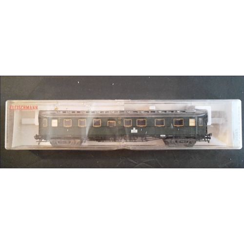 Voiture Voyageurs Fleischmann Ho Réf : 5082 Vert Ancienne Db-Fleischmann