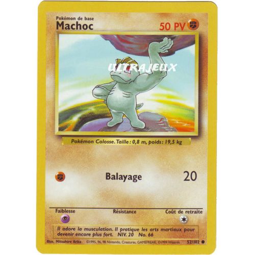 Pokémon - 52/102 - Set De Base - Machoc - Commune