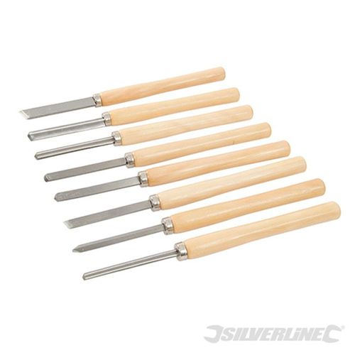 Jeu de 8 ciseaux pour tour à bois