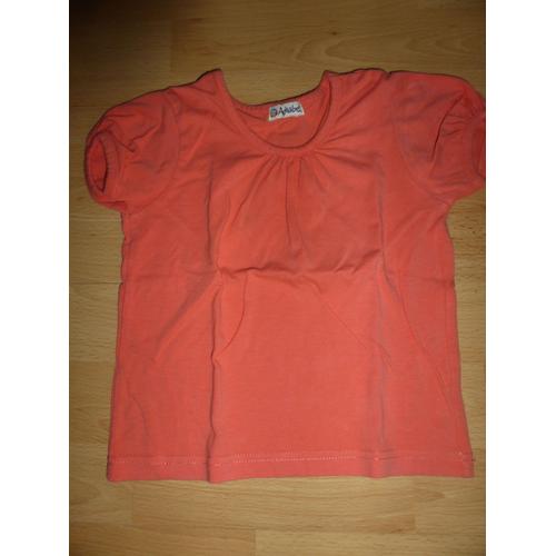 T-Shirt Alphabet Coton 4 Ans Orange 