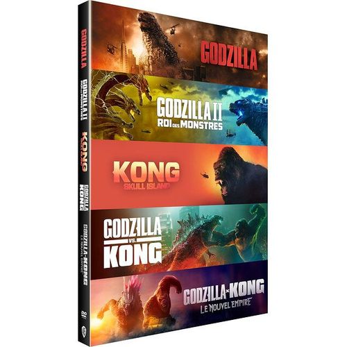 Monsterverse (Godzilla/Kong) - Collection 5 Films : Godzilla + Godzilla : Roi Des Monstres + Kong : Skull Island + Godzilla Vs Kong + Godzilla X Kong : Le Nouvel Empire